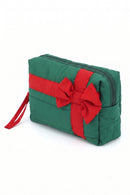 MP0376 Bow Accent Gift Box Quilted Puffer Pouch - MiMi Wholesale