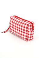 MP0377 Gingham Quilted Puffer Pouch - MiMi Wholesale
