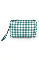 MP0377 Gingham Quilted Puffer Pouch - MiMi Wholesale