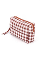 MP0377 Gingham Quilted Puffer Pouch - MiMi Wholesale