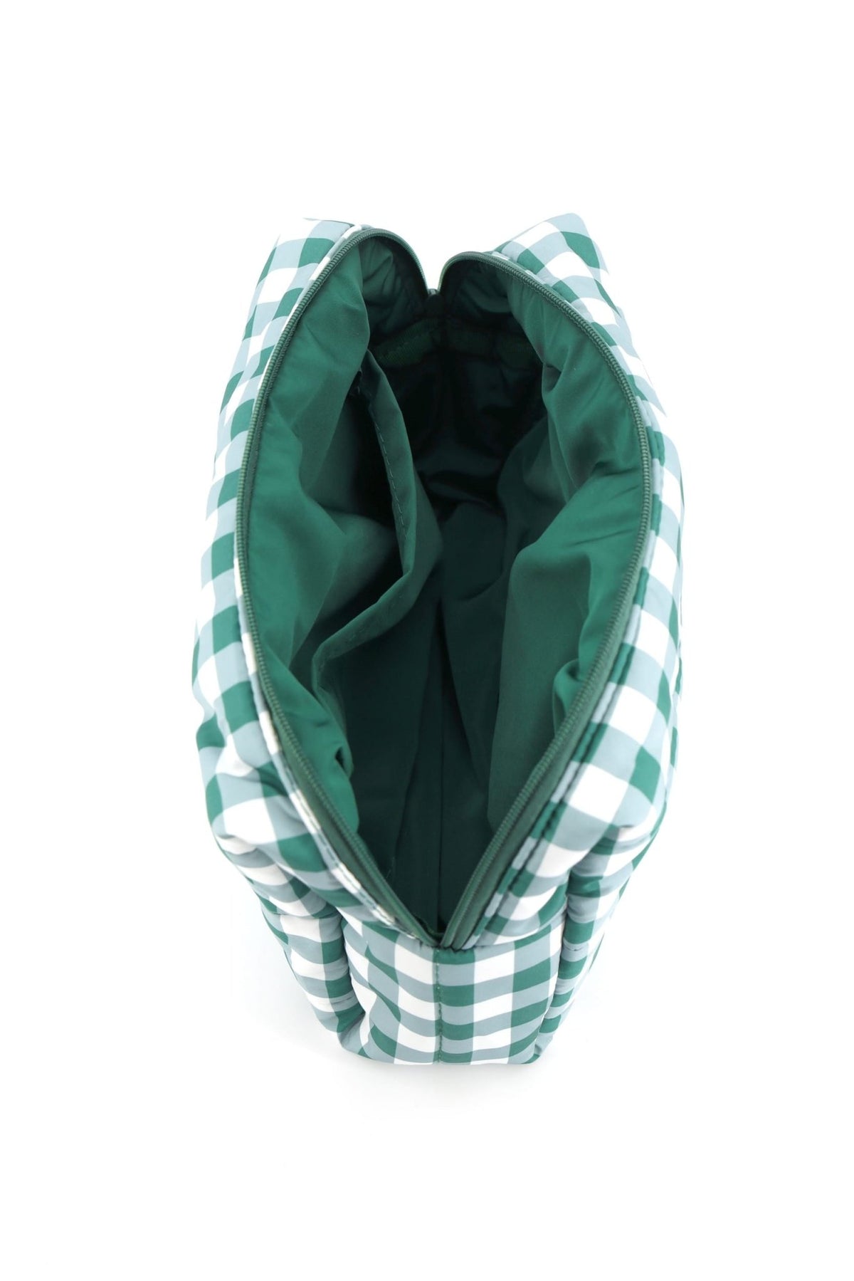 MP0377 Gingham Quilted Puffer Pouch - MiMi Wholesale