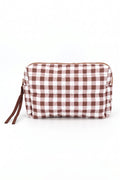 MP0377 Gingham Quilted Puffer Pouch - MiMi Wholesale