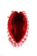 MP0377 Gingham Quilted Puffer Pouch - MiMi Wholesale