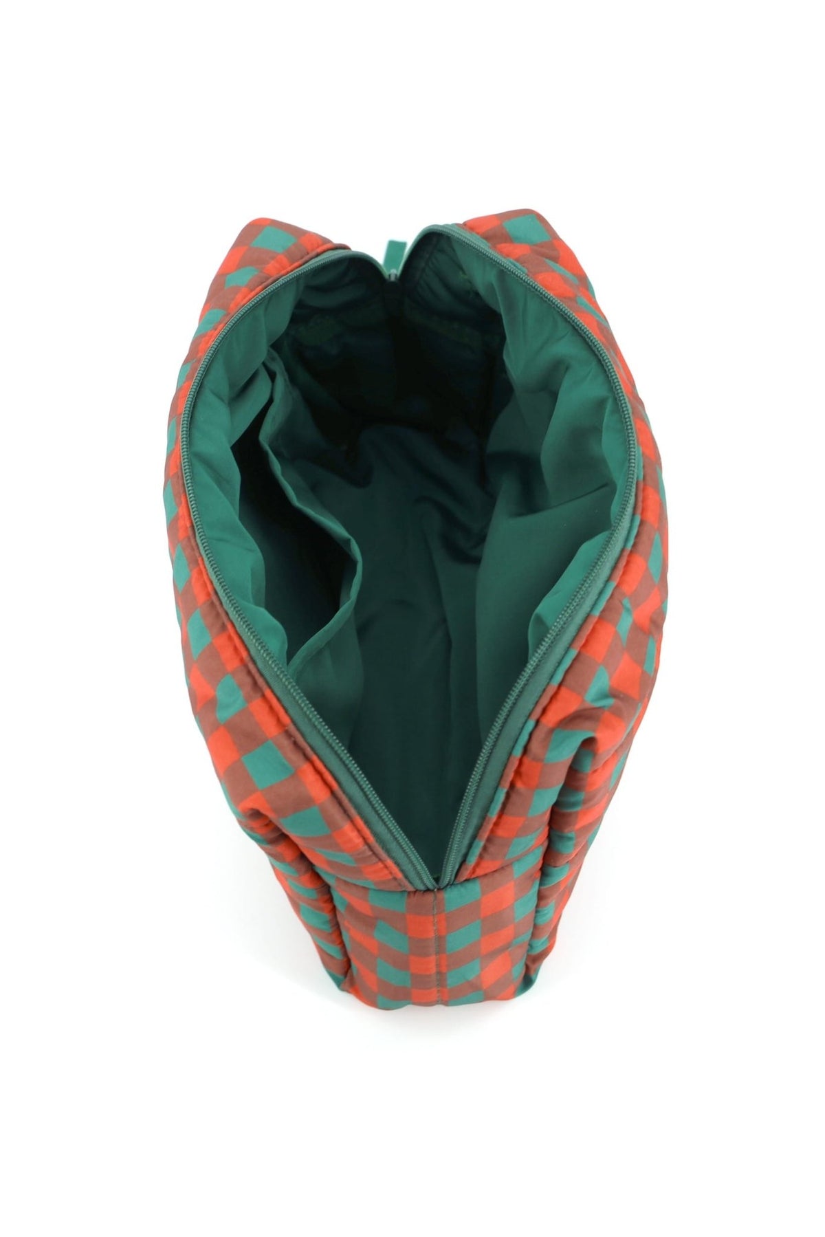 MP0377 Gingham Quilted Puffer Pouch - MiMi Wholesale