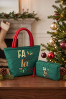 MP0379 Fa La La Christmas Quilted Puffer Pouch - MiMi Wholesale