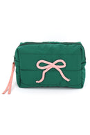 MP0380 Pink Bow Quilted Puffer Pouch - MiMi Wholesale