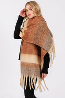 MS0389 Cierra Brushed Multi Color Stripe Scarf - MiMi Wholesale