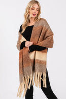MS0389 Cierra Brushed Multi Color Stripe Scarf - MiMi Wholesale