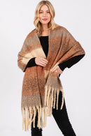 MS0389 Cierra Brushed Multi Color Stripe Scarf - MiMi Wholesale