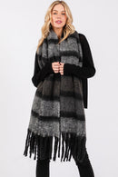 MS0389 Cierra Brushed Multi Color Stripe Scarf - MiMi Wholesale