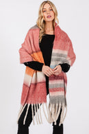 MS0390 Claudia Brushed Multi Color Stripe Scarf - MiMi Wholesale