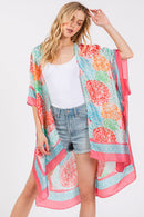 MS0421 Demi Abstract Print Silky Kimono - MiMi Wholesale