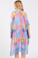 MS0421 Demi Abstract Print Silky Kimono - MiMi Wholesale