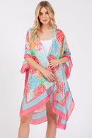 MS0421 Demi Abstract Print Silky Kimono - MiMi Wholesale
