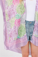 MS0421 Demi Abstract Print Silky Kimono - MiMi Wholesale