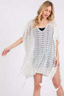 MS0433 Crochet Lace Tassel Cover Up - MiMi Wholesale