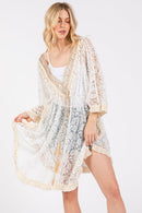 MS0436 Flower Lace Tassel Deco Cover Up - MiMi Wholesale