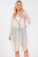 MS0436 Flower Lace Tassel Deco Cover Up - MiMi Wholesale