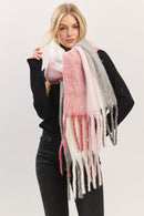MS0452 Solid Brushed Fringe Scarf - MiMi Wholesale