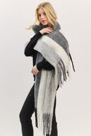 MS0452 Solid Brushed Fringe Scarf - MiMi Wholesale