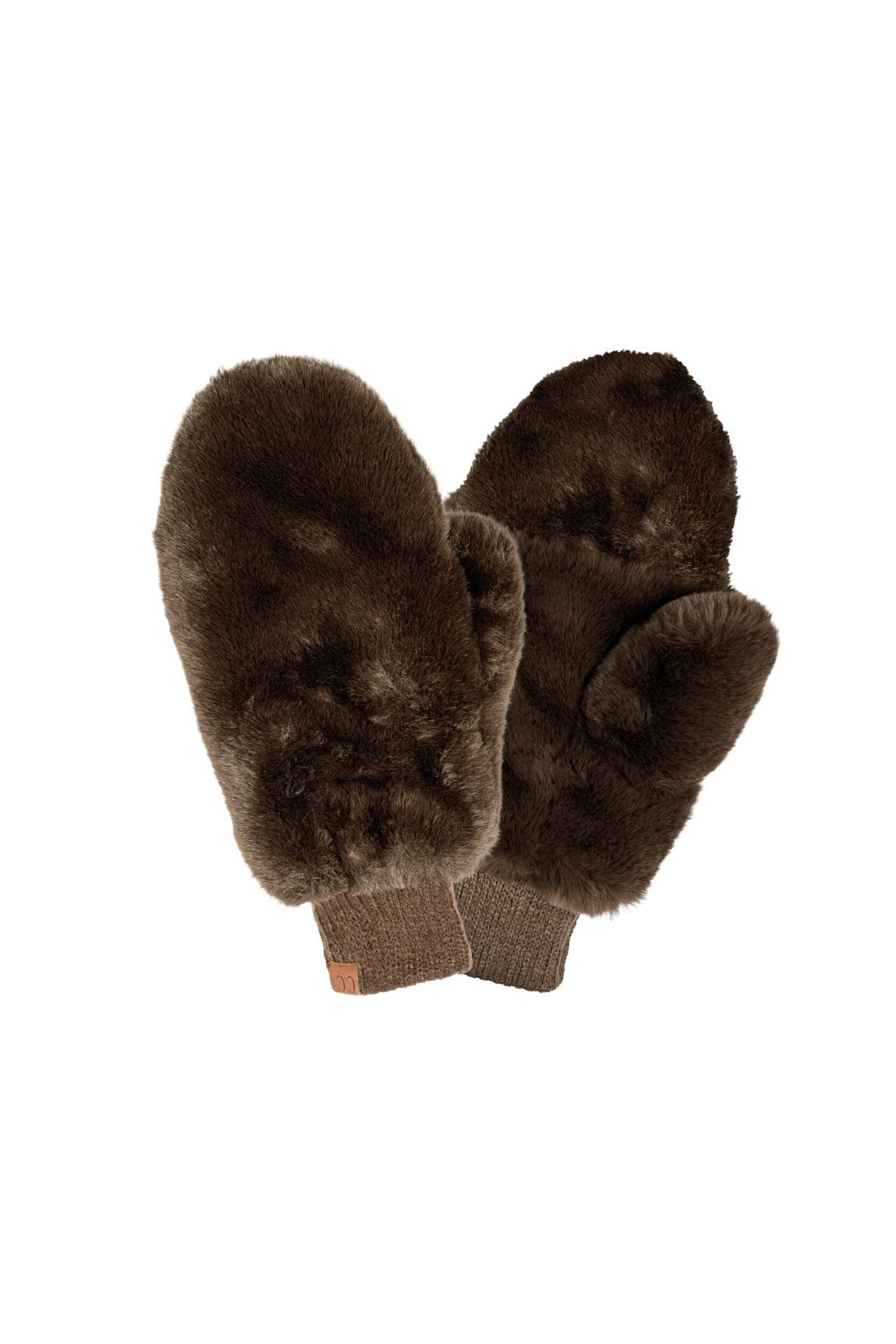 MT-715 Sadie Faux Fur Sherpa Lined Mittens - MiMi Wholesale