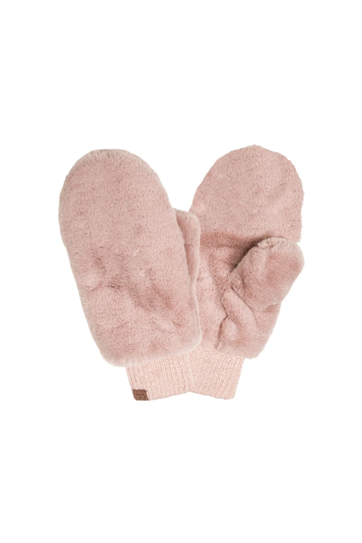 MT-715 Sadie Faux Fur Sherpa Lined Mittens - MiMi Wholesale