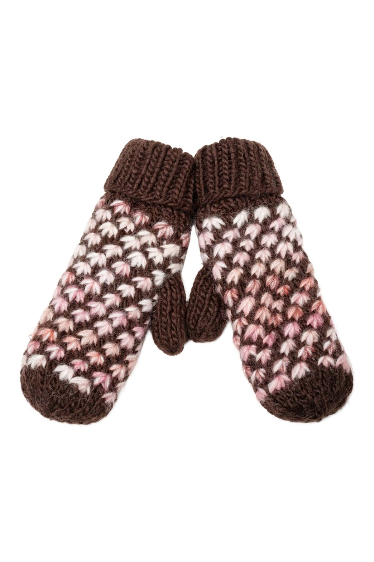 MTE0176 Aurora Ombre Seed Stitch Mittens - MiMi Wholesale