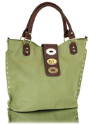 MY2513 Fashion Twist Lock 2-in-1 Satchel Bag - MiMi Wholesale