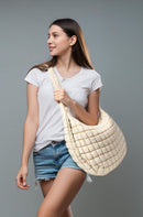 NQ129 Myra Quilted Puffer Hobo Shoulder Bag - MiMi Wholesale
