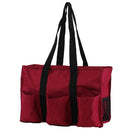 NT19 - 158C Solid Color 7 Pocket Tote - MiMi Wholesale