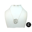 ON1003SV Initial "E" Silver Pendent Necklace - MiMi Wholesale