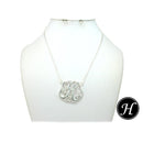 ON1005SV Initial "H" Silver Pendent Necklace - MiMi Wholesale
