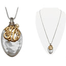 ON1551SBWGH "H" Inital Spoon Pendant Necklace - MiMi Wholesale