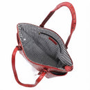 OS1009W Iris 3-Piece Ostrich Croc Tote Bag Set - MiMi Wholesale