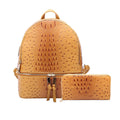 OS1062 Ostrich Crocodile Backpack and Wallet Set - MiMi Wholesale