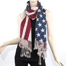 PA121 - 002 American Flag Pashmina Scarf - MiMi Wholesale