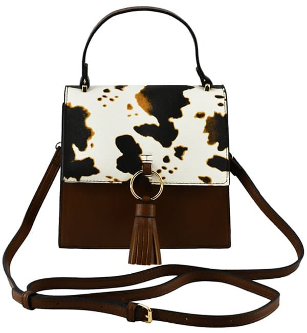 PF706 Ring Tassel Flap Crossbody Satchel/Crossbody Bag - MiMi Wholesale