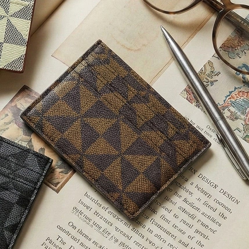 PM001 Seven Slots Triangle Pattern Cardholder - MiMi Wholesale