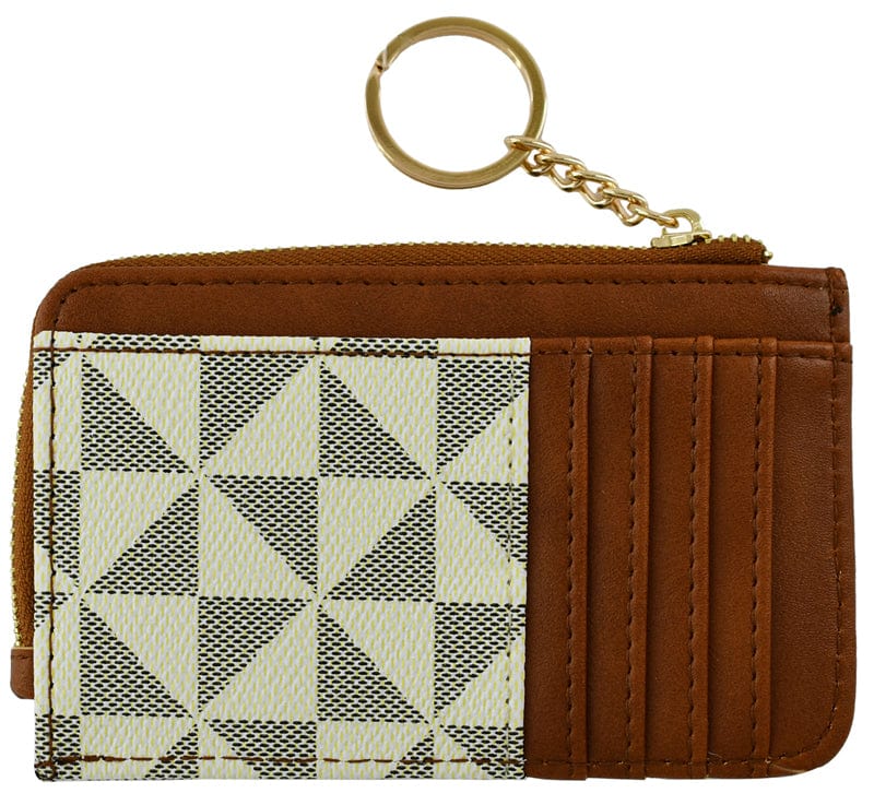 PM003 Two Tone Triangle Pattern Cardholder - MiMi Wholesale