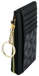 PM003 Two Tone Triangle Pattern Cardholder - MiMi Wholesale