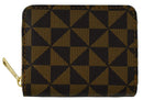 PM025 Two Tone Triangle Pattern Accordion Bi - fold Wallet - MiMi Wholesale