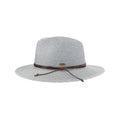 PNH0044 Charlie Two Tone Leather Cord Straw Panama Hat - MiMi Wholesale