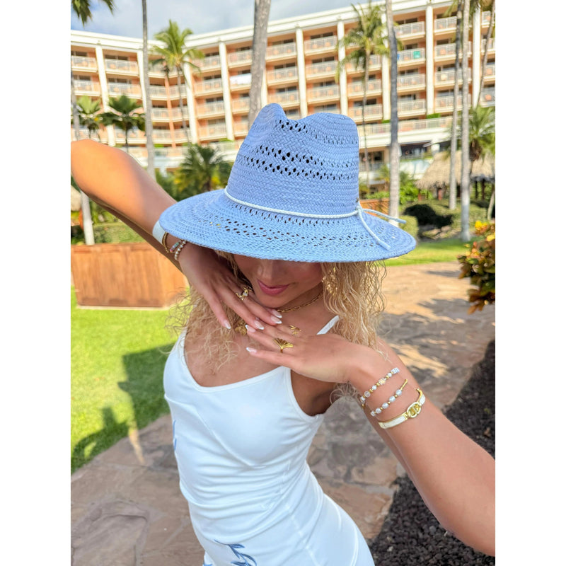 PNH0045 Open Weaved Panama Sun Hat - MiMi Wholesale