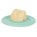 PNH0048 Two Tone Panama Hat With Rhinestone Band - MiMi Wholesale