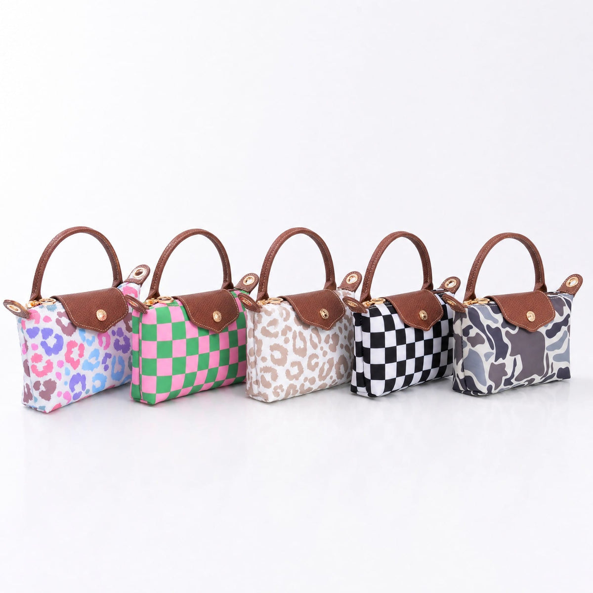 PP781 Claire Fashion Print Nylon Mini Crossbody Bag - MiMi Wholesale