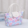 PP782 Amber Fashion Print Nylon Double Handle Crossbody Bag - MiMi Wholesale