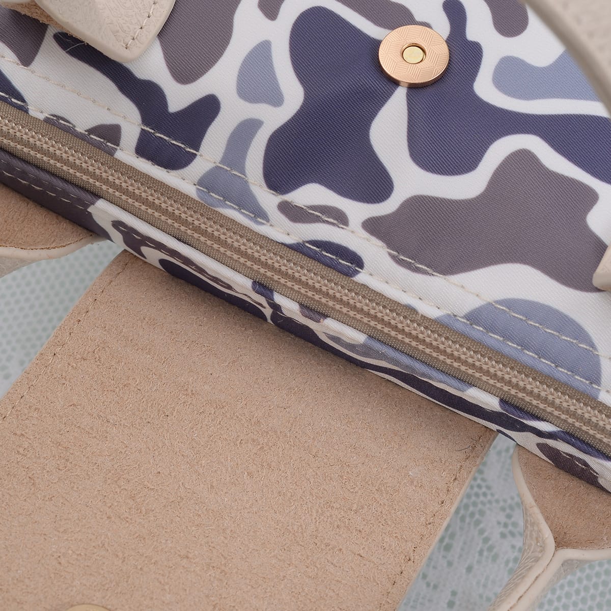 PP782 Amber Fashion Print Nylon Double Handle Crossbody Bag - MiMi Wholesale