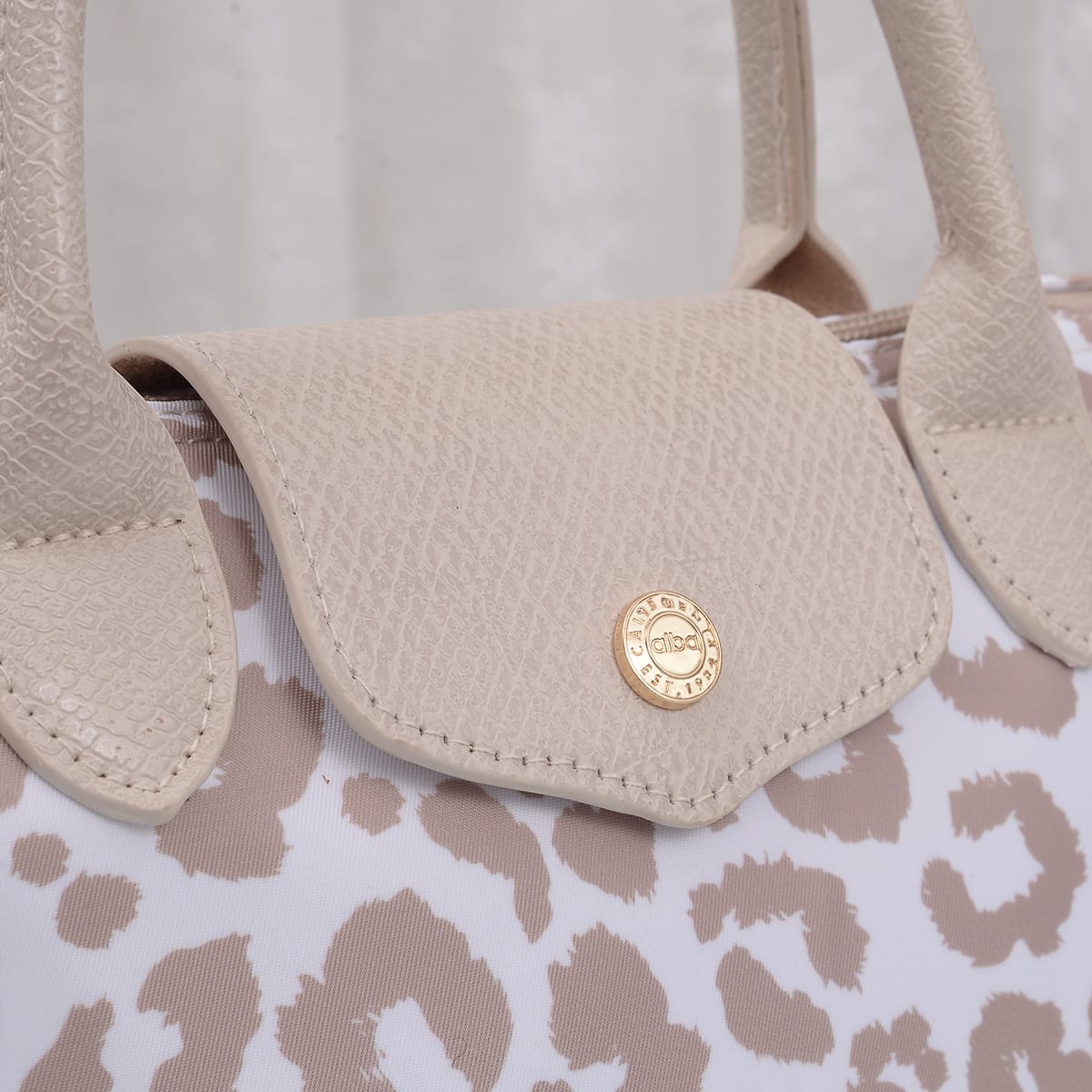 PP782 Amber Fashion Print Nylon Double Handle Crossbody Bag - MiMi Wholesale