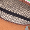 PP782 Amber Fashion Print Nylon Double Handle Crossbody Bag - MiMi Wholesale
