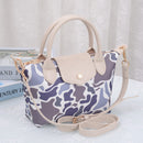 PP782 Amber Fashion Print Nylon Double Handle Crossbody Bag - MiMi Wholesale